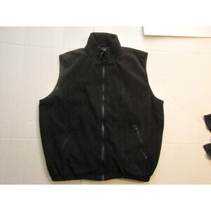 Ashworth Vest Mens XL Black Fleece Full Zip Golf Windbreaker Casual Outerwear